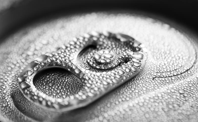 Water drop on soda cans stock photos Water drop on soda cans stock photos