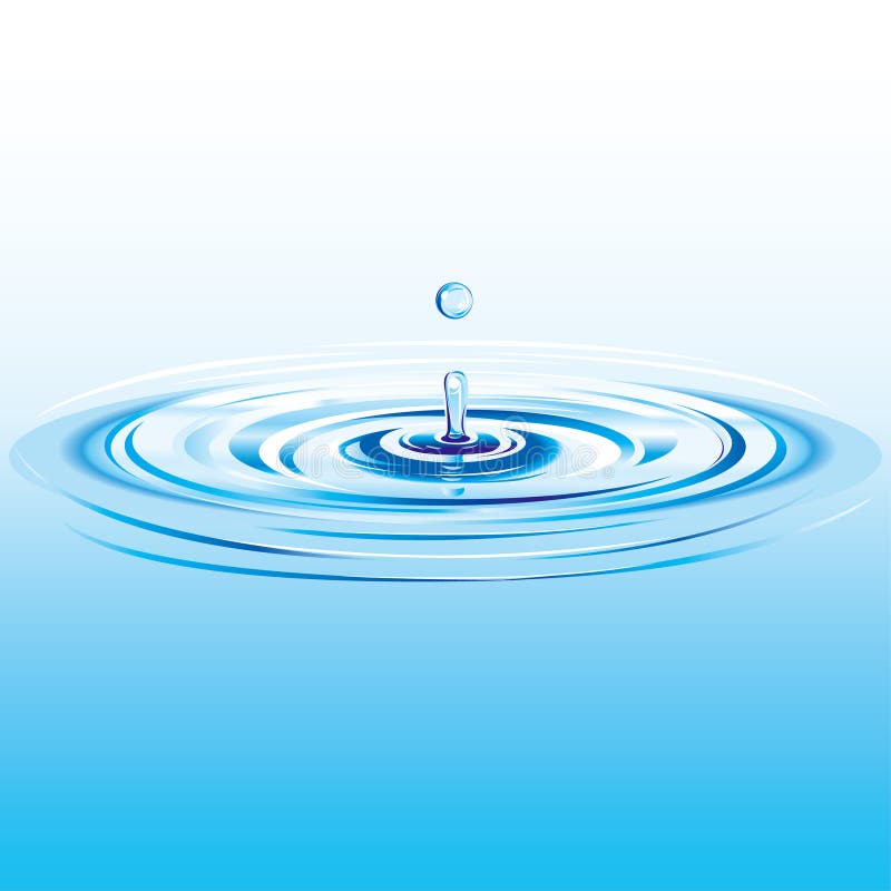 Goccia d'acqua Splash, modificabile illustrazione vettoriale.
