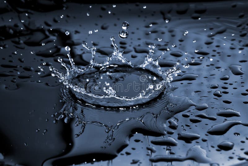 Water drop splash crown