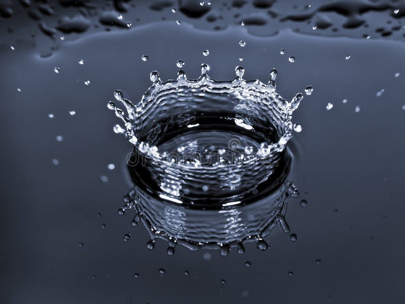 Water drop splash crown