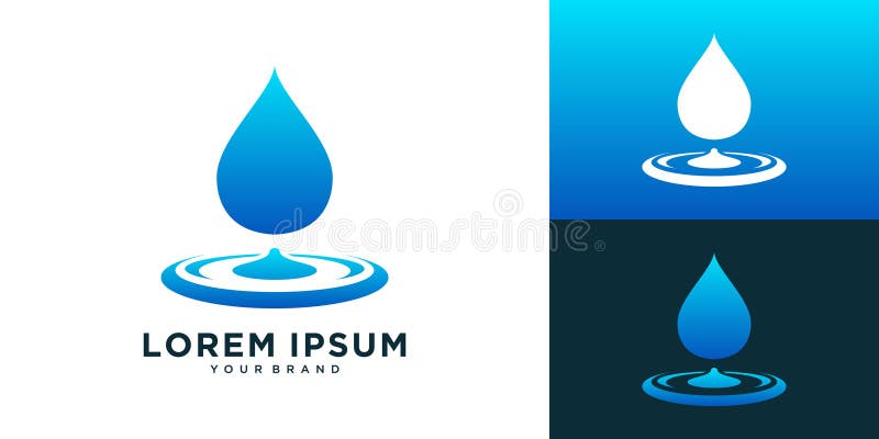 Blue water drop splash logo vector design. Juice splash logo vectors