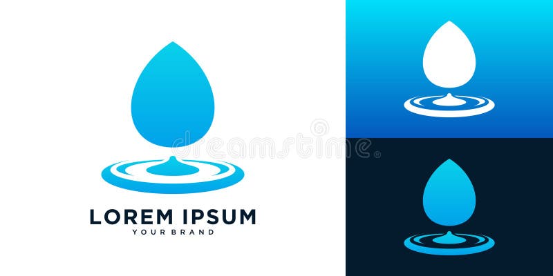 Blue water drop splash logo vector design. Juice splash logo vectors