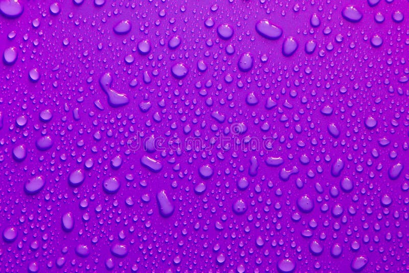 Water Drop Texture Close-up on Purple Matte Background Stock Image - Image  of blue, abstract: 151675843