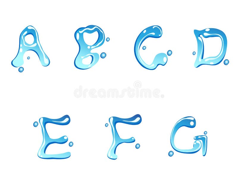 Water bead font type stock vector. Illustration of liquid 17048436