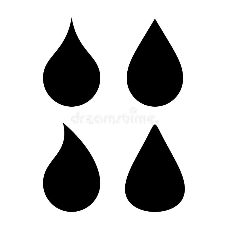 Water Drop Silhouette with Two Outlines | Water Drop SVG Water Drop Outline  SVG | Water Drop Cut Files, Water Drop Cricut
