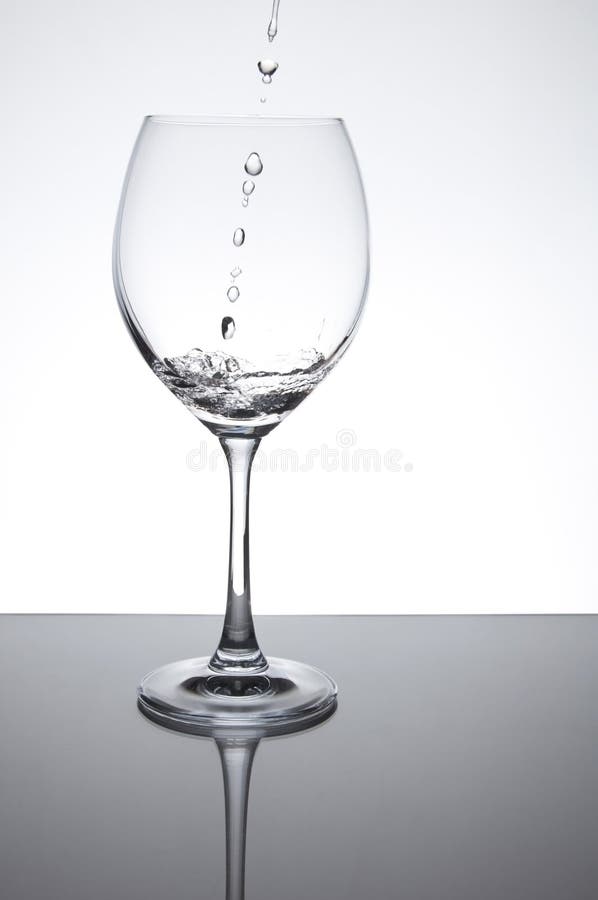 Water drop on wine glass