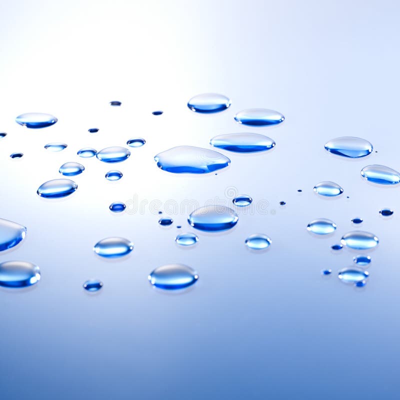 Water Droplet Background Stock Photo Image Of Blue Surface