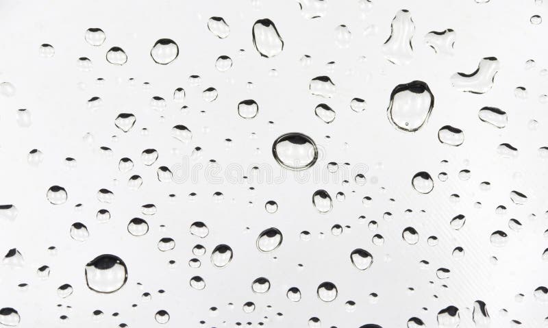 Water Droplets on a metal Surface. Abstract background