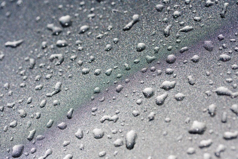 Water droplets over a silver metalic background