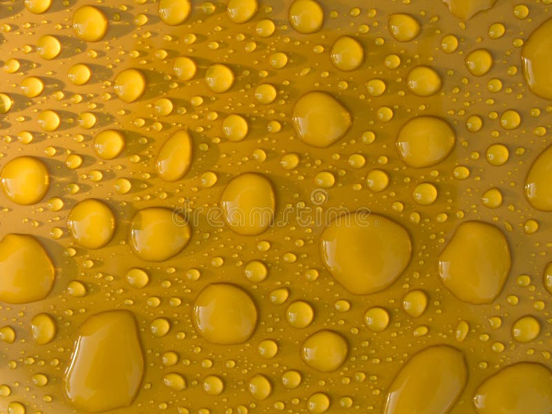 Water Droplets on Yellow Plastic Stock Photo Image of macro, cute