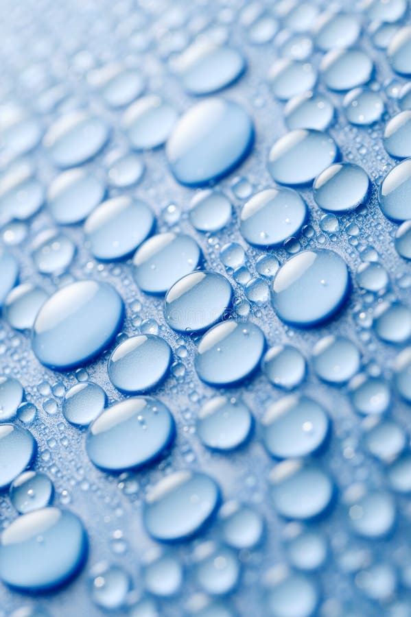 Water drops on a blue background. Window color reflection background stock images, royalty-free photos and pictures