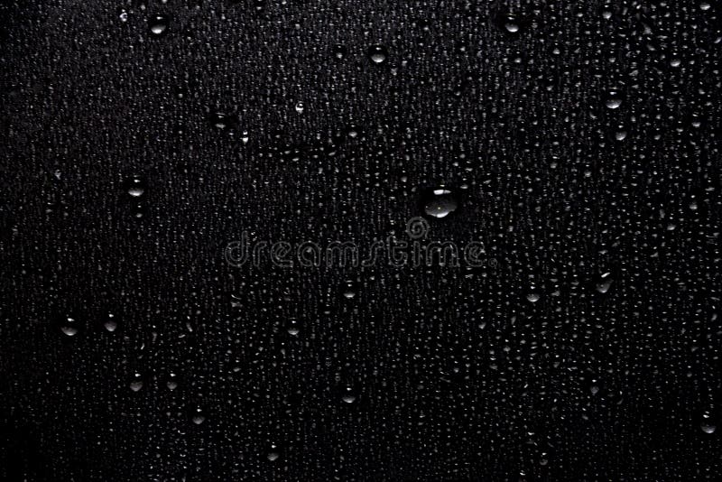 Water drops on black stock photo. Image of liquid, macro 182917390
