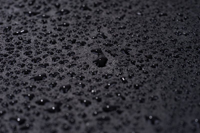 Water Drops on Black Background Stock Image Image of drops, deep