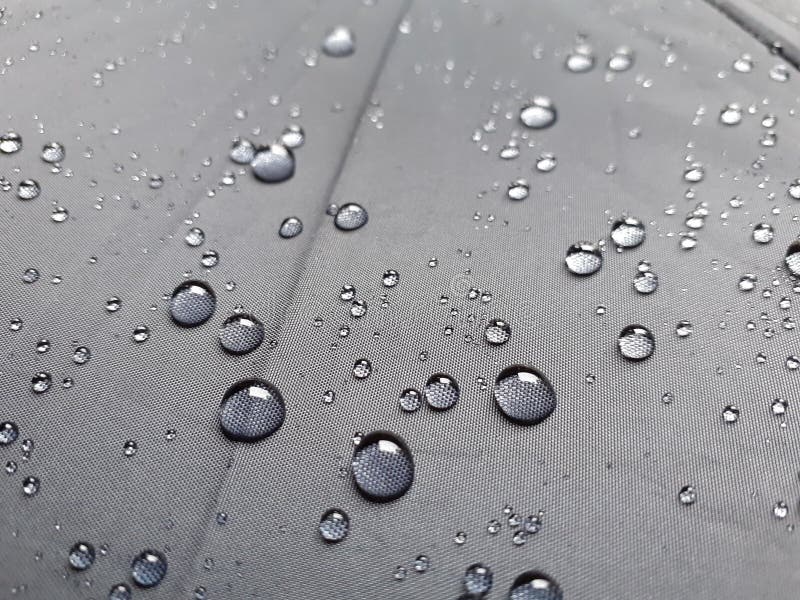 Water Drops on Black Umbrella Texture Stock Image - Image of closeup ...