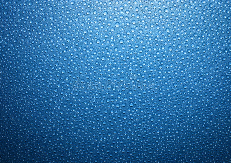 Water drops blue background