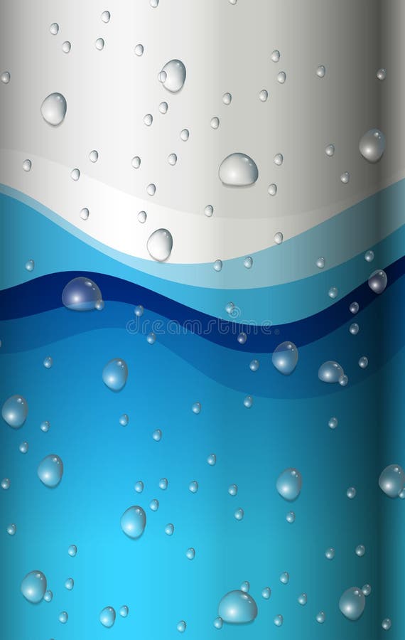 Water drops on blue and white background stock illustration Water drops on blue and white background stock illustration
