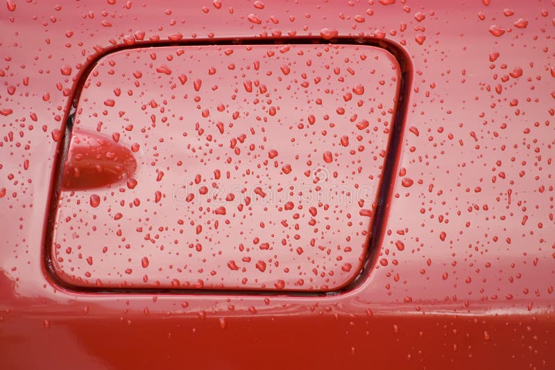 Water drops on car