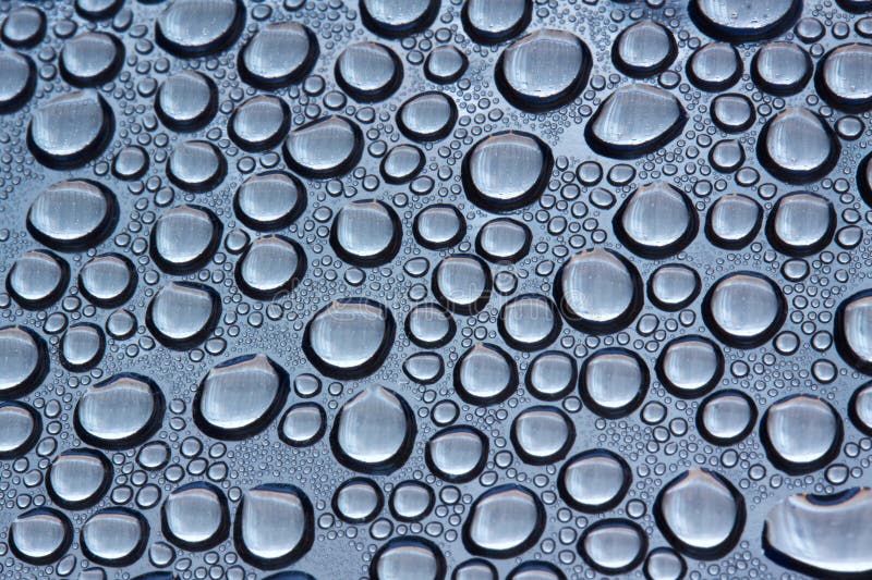 Condensation of Water Vapor, Water Drops on a Bucket Stock Image