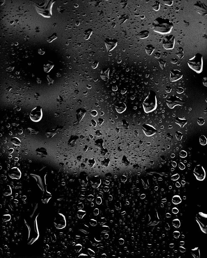 Water Drops on the Glass. Overlay Effect of Transparent Drops on Glass ...