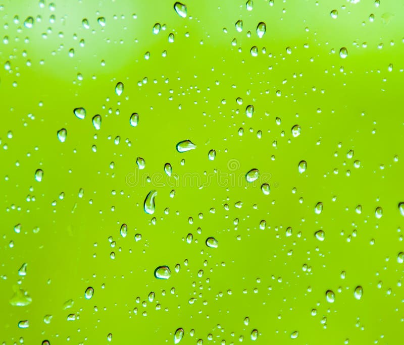 Water Drops on a Green Background Stock Image - Image of group, cool ...