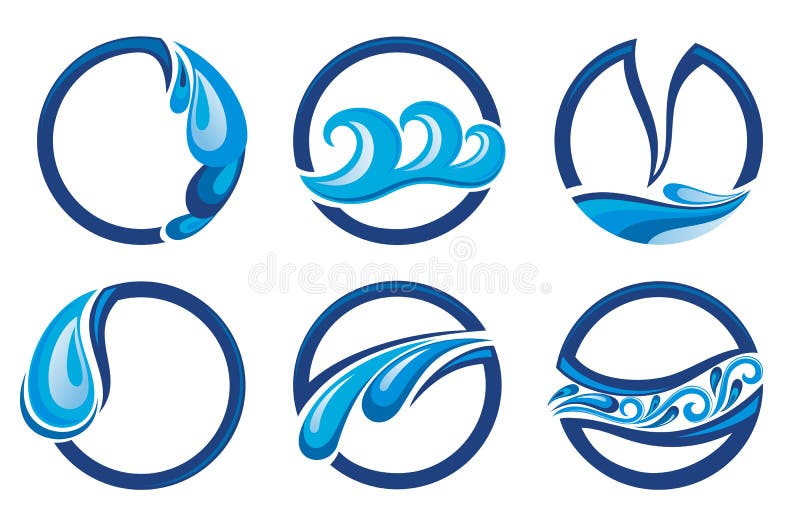 Water drops icons