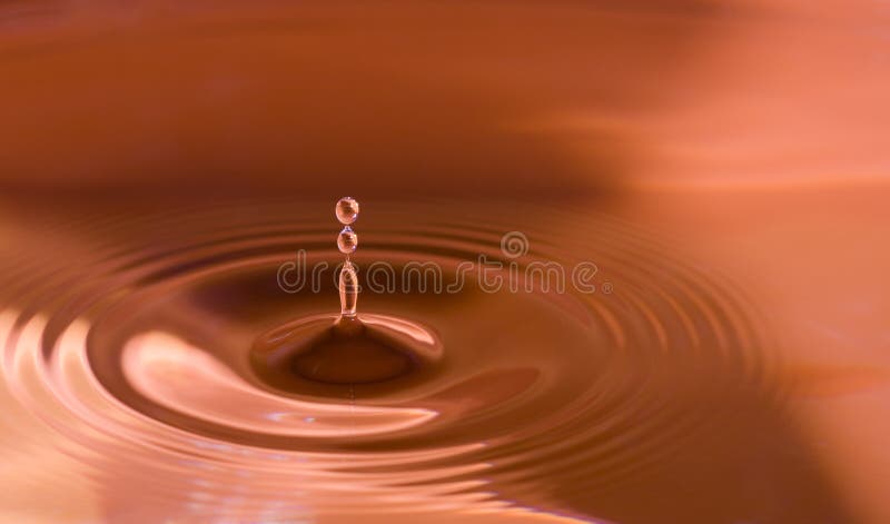 Water Drops in Orange