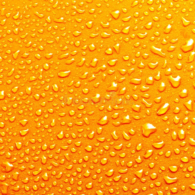 Water Drops on Orange Background Texture Colorful Waterdrop Square