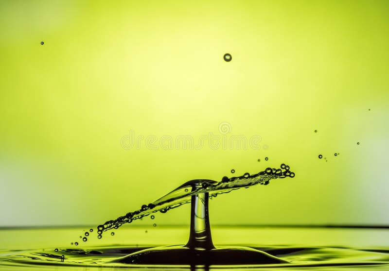 Water Drop Collisions Macro Photography stock photography