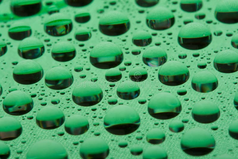 Water drops on plastic surface