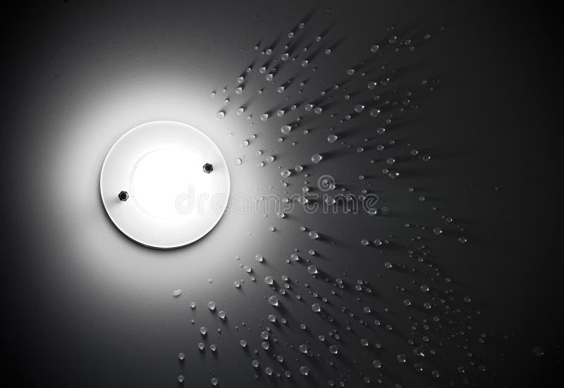 Water Drops on the Tension Ceiling Stock Image Image of lamp, bright