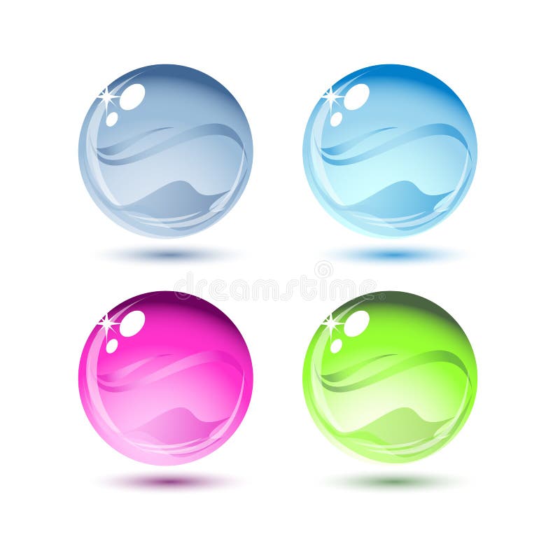 Water drops, vector royalty free illustration