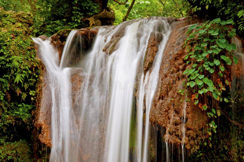 Water fall: white water in flow