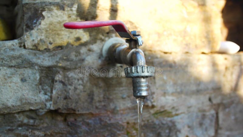 Water faucet. Camp water tap stock video footage