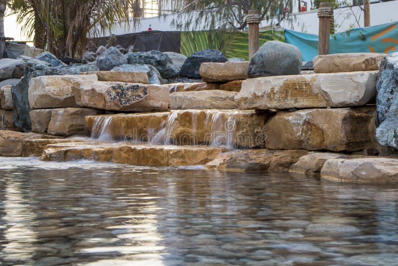 Water Feature in La Mer Beach, Dubai, UAE. S Stock Image Image of