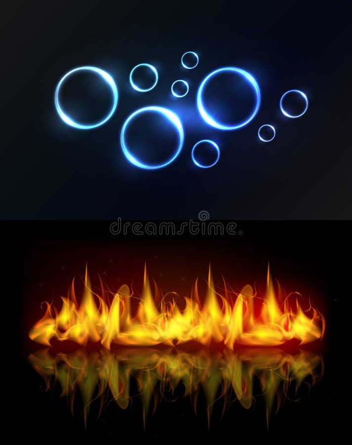Water and fire background stock vector. Illustration of droplet - 33416892