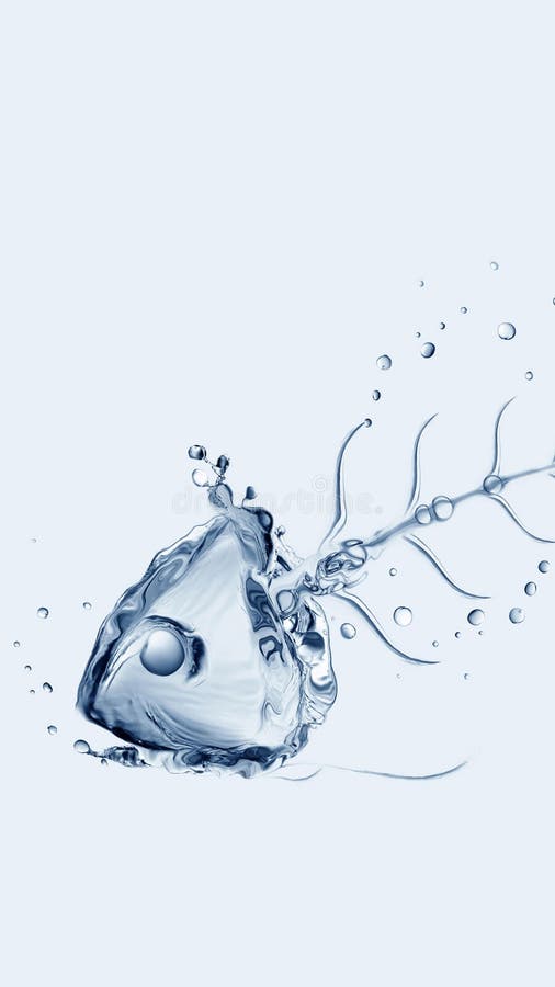 Water Fishbone. A water fish bone in blue water Water Fishbone. A water fish bone in blue water