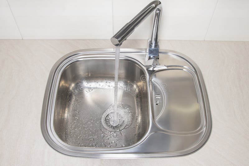 Water Flow Pouring from the Tap Stock Image Image of shiny, water