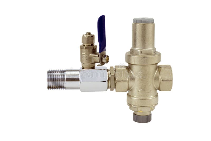 Water Flow Regulator with Ball Valve Stock Image Image of plumber