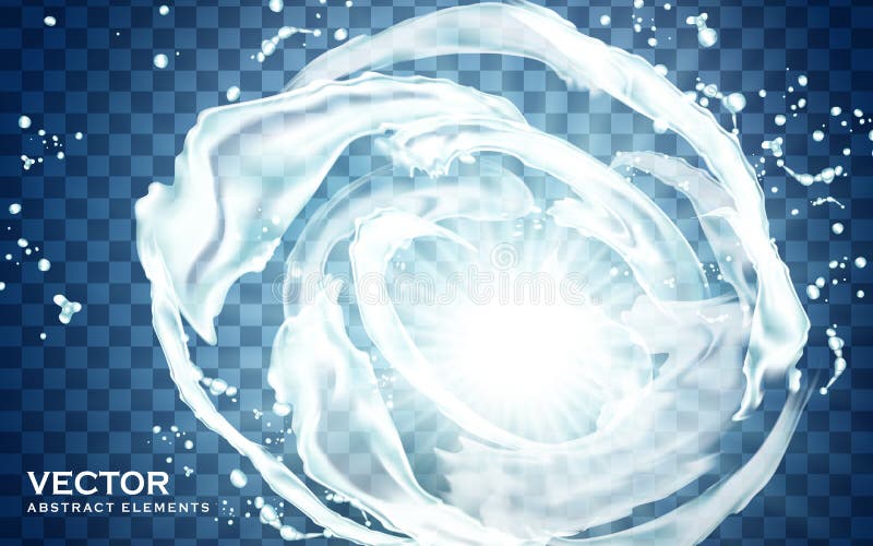 Water flow ring element vector illustration