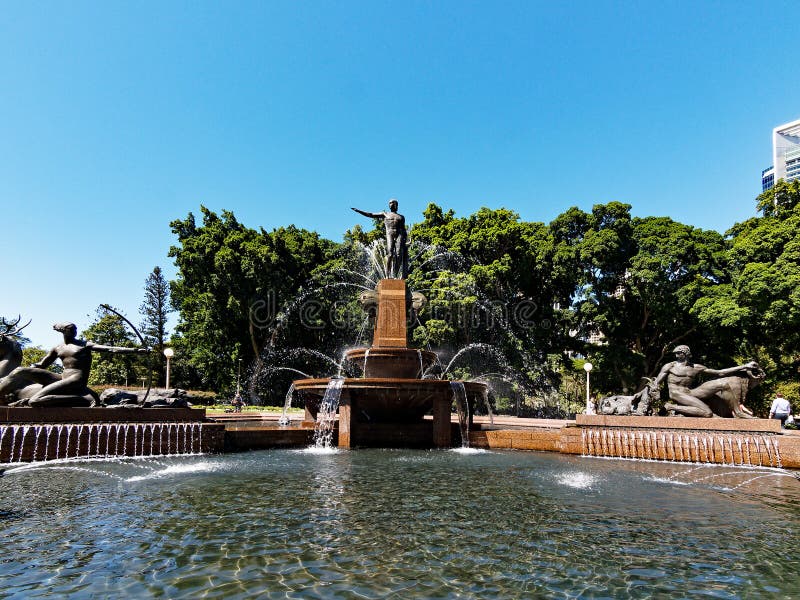 Historic Archibald Fountain, Hyde Park, Sydney, Australia