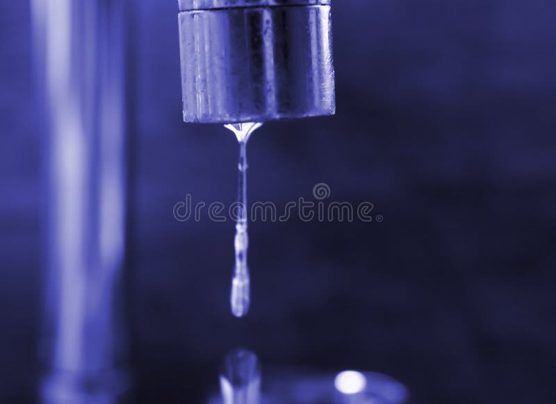 Water flowing from the tap