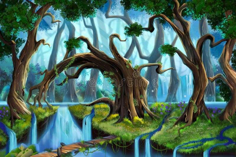 Water Forest. stock illustration Water Forest. stock illustration