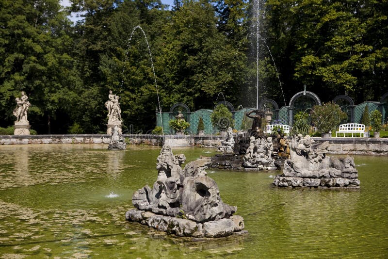 Water Fountain Bayreuth Castle (Ermitage) Stock Photo Image of
