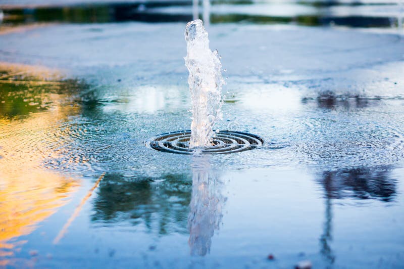 Water Fountain Flowing from the Ground Stock Image Image of game