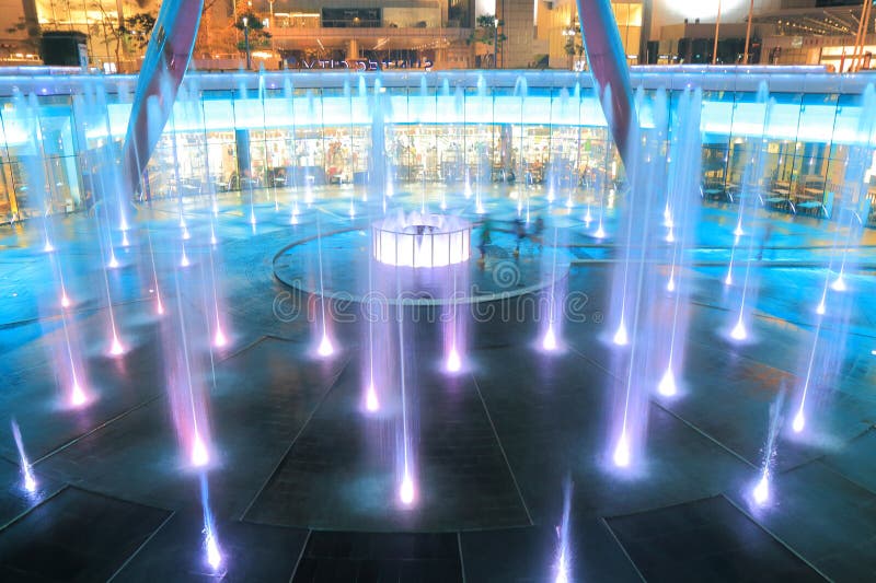 Water Fountain Singapore editorial stock image. Image of city 43121599