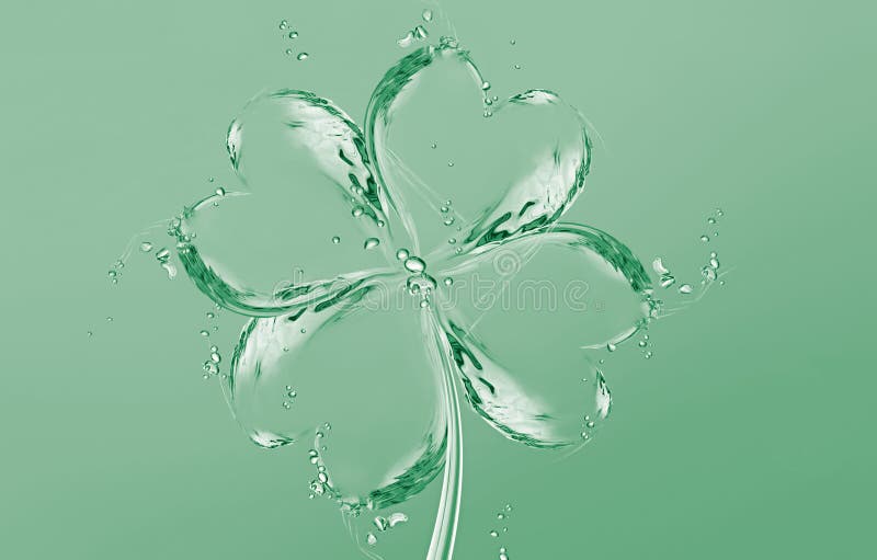 Water Four-Leaf Clover vector illustration Water Four-Leaf Clover vector illustration