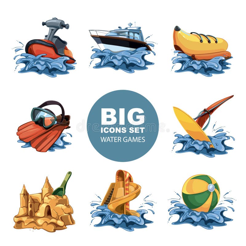 Water Games Clip Art Summer Clipart Water Games Vector 