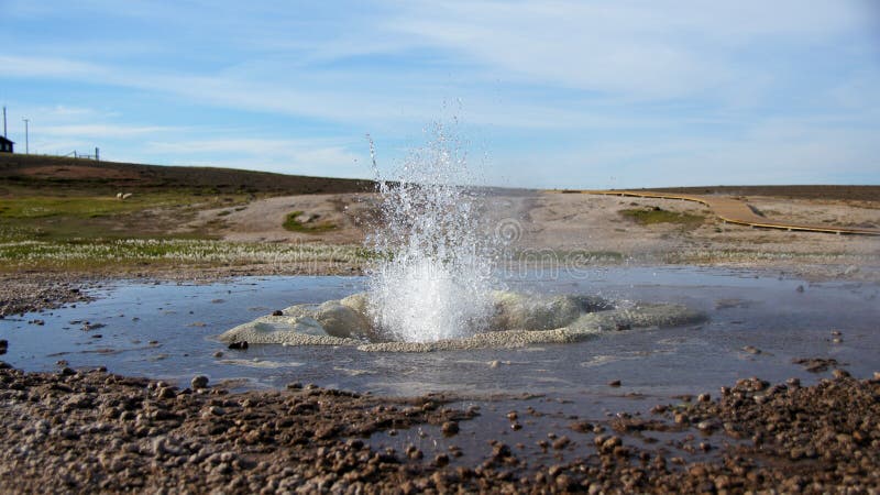 Water geysir at Hveravellir geothermal area in Iceland