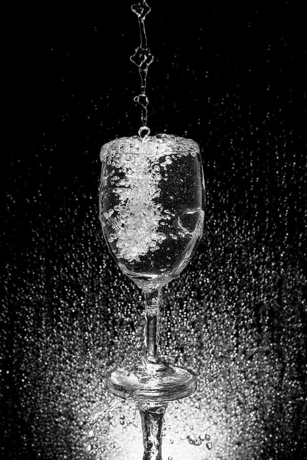 Water crown on glass stock image. Image of drink, falling 40968733