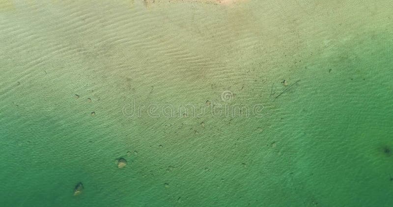 The water is green and calm. The waves are small and gentle. The sky is clear and bright. Redfish video